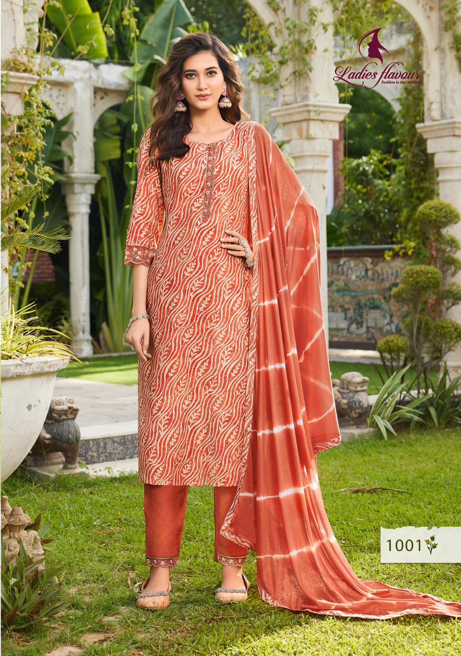 Ladies Flavour Muskan Model Chanderi Readymade Suits
